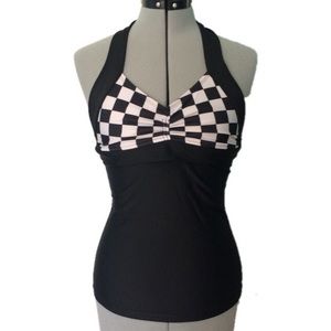 Convertible Sports Bra/Halter Black & White Small